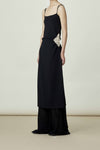 SWAYING/KNIT waist crochet suspender dress SW24SS2L09 black